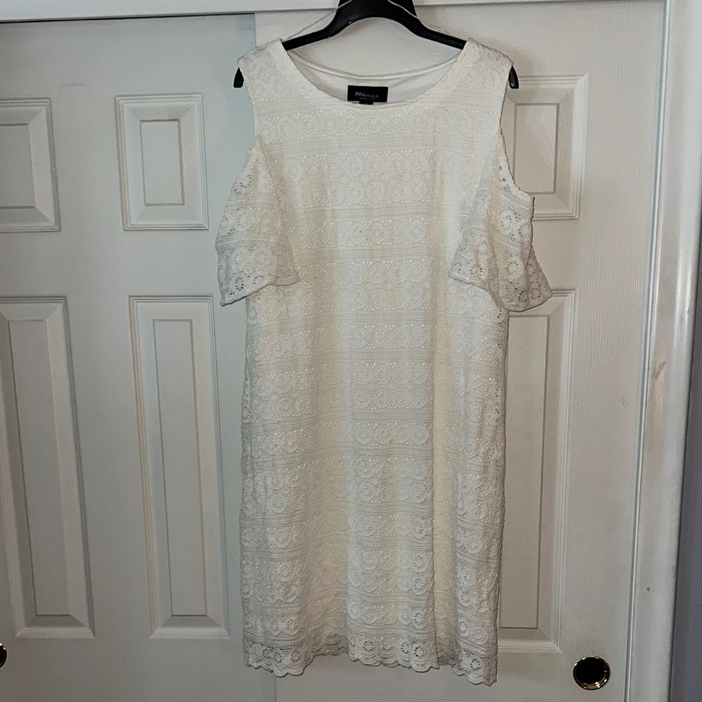 White Cold Shoulder Sheath Mini Dress for Cocktail